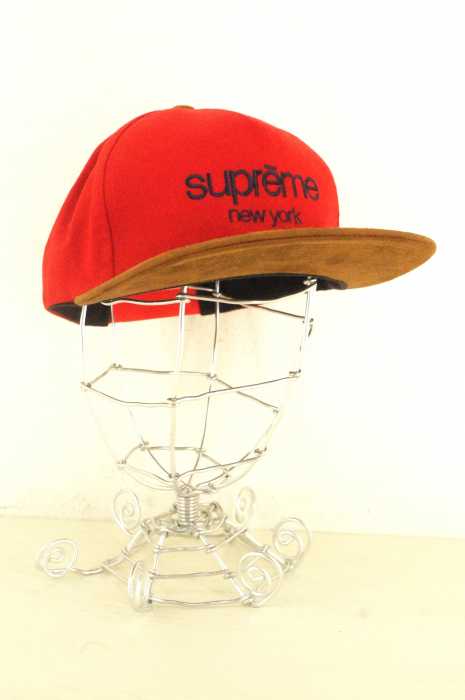 Supreme （シュプリーム） ツバスウェードロゴ刺繍アジャスタブルキャップ メンズ 帽子