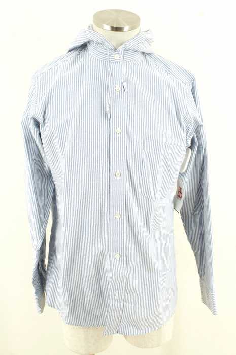 RED KAP × US (レッドキャップ × アス) ストライプ柄フーデッドシャツ メンズ トップス