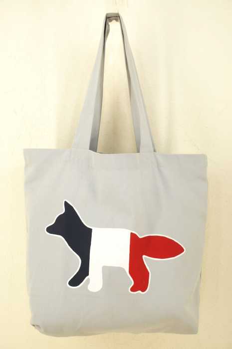 MAISON KITSUNE メゾンキツネ (メゾンキツネ) トリコロールフォックストートバッグ メンズ バッグ