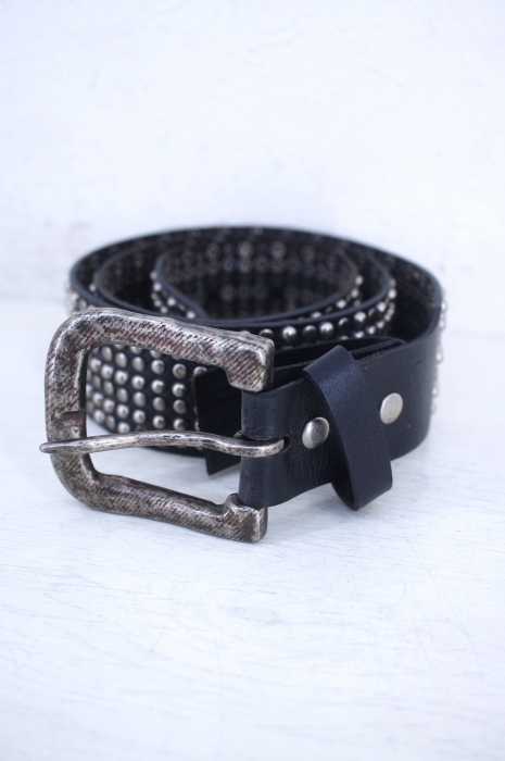 Leather Island（レザーアイランド） スタッズレザーベルト メンズ ファッション雑貨