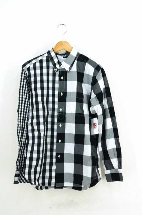 BEAUTY & YOUTH UNITED ARROWS × Jipijap（ビューティーアンドユースユナイテッドアローズヒピハパ） クレイジーパターンブロックチェックBDシャツ メンズ トップス