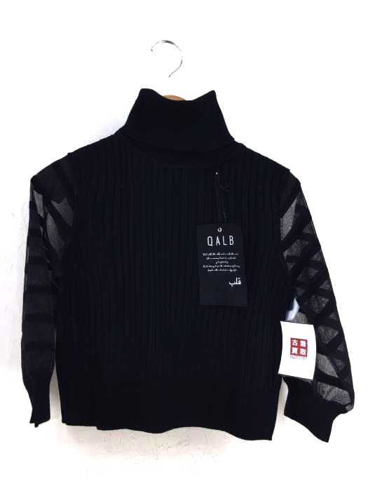 QALB（カルブ） SEE-THROUGH BORDER TOPS レディース トップス