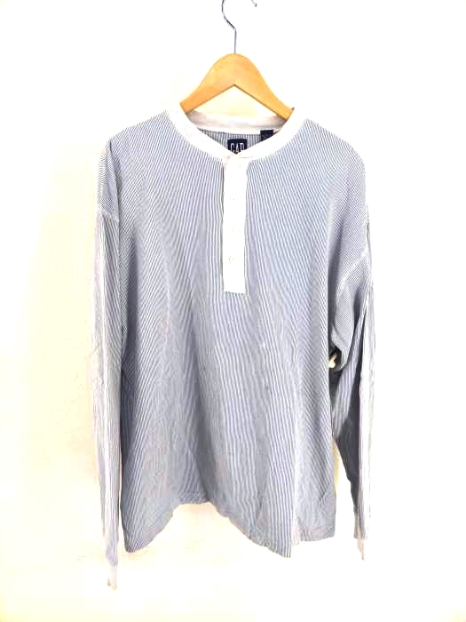Gap（ギャップ） 90年代 オールドギャップ ストライプ柄ヘンリーネックカットソー メンズ トップス