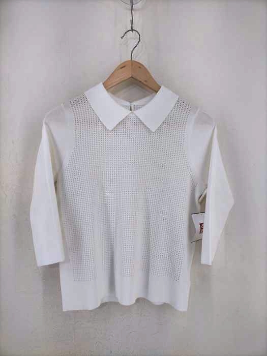 SLOBE IENA（スローブイエナ） 21SS 襟付き プルオーバーメッシュポロシャツ レディース トップス