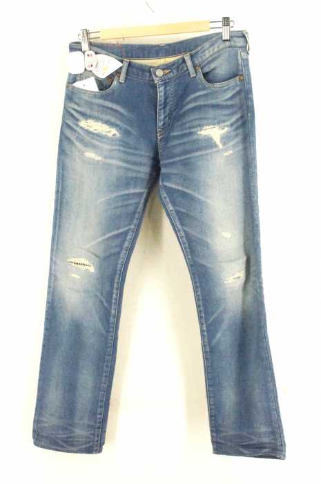 R.H.VINTAGE （ロンハーマンヴィンテージ） 14SS ダメージ加工 リペア加工スウェットデニムパンツ メンズ パンツ