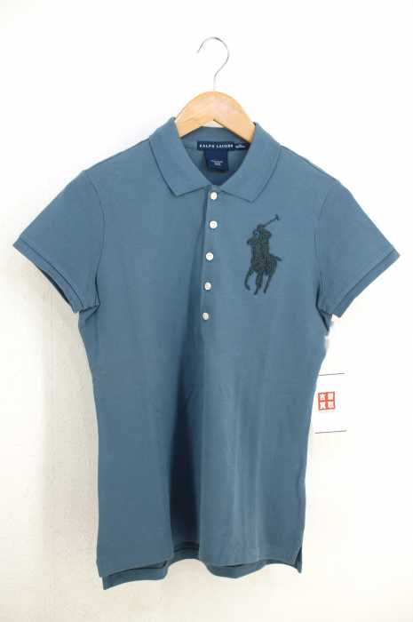 Polo by RALPH LAUREN （ポロバイラルフローレン） ビッグポニービーズ刺繍S/Sポロシャツ レディース トップス