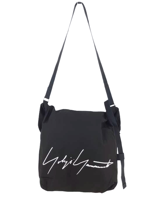 Yohji Yamamoto（ヨウジヤマモト） シグネチャーロゴ キャンバスショルダーバッグ メンズ バッグ