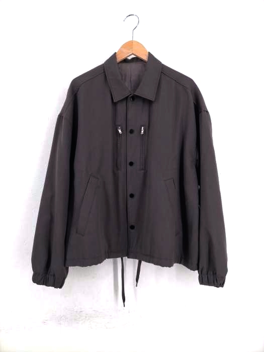 Name.（ネーム） 別注バックプリント ルーズフィットウールコーチジャケット メンズ アウター