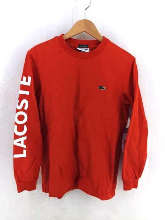 LACOSTE（ラコステ） 18SS ワッペン袖ブランドロゴプリント 長袖Tシャツ レディース トップス