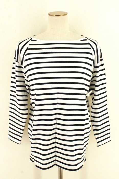 snidel (スナイデル) 15SS ボーダー柄ボートネックカットソー レディース トップス
