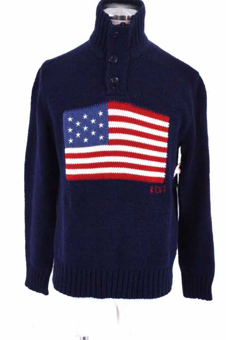 Polo by RALPH LAUREN (ポロバイラルフローレン) 星条旗デザインハイネックニット メンズ トップス