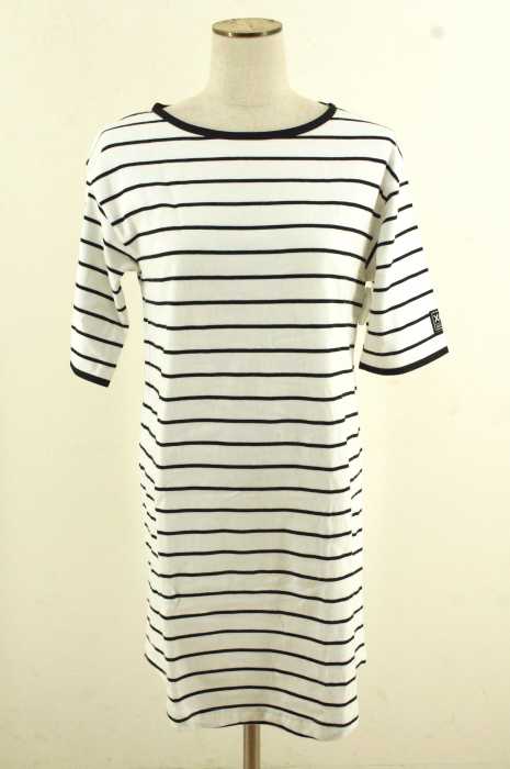 X-girl (エックスガール) STRIPED PIPING DRESS ボーダーワンピース X-girl (エックスガール) STRIPED PIPING DRESS ボーダーワンピース