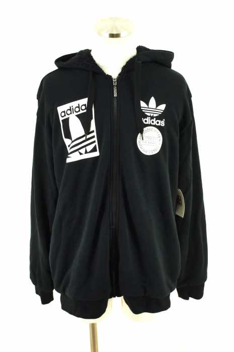 adidas originals (アディダスオリジナルス) 裏フリースジップアッププリントパーカー メンズ トップス