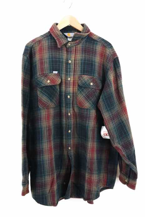 Carhartt (カーハート) 90S チェック柄コットンネルワークシャツ メンズ トップス