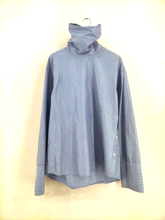 CHRISTIAN DADA（クリスチャンダダ） 17AW SAMPLE Distortion Striped Cotton Turtleneck Shirt ストライプ柄タートルネックシャツ メンズ トップス