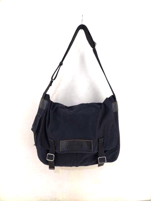 COMME des GARCONS HOMME（コムデギャルソンオム） レザー切替 キャンバスショルダーバッグ メンズ バッグ