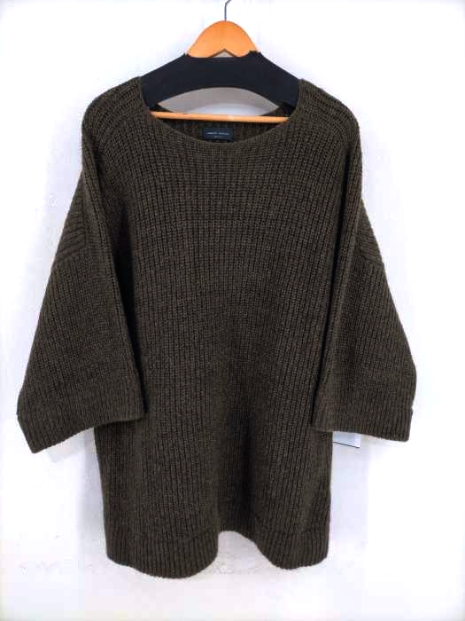 ROBERTO COLLINA（ロベルトコリーナ） ボートネック キャメル混ニット レディース トップス