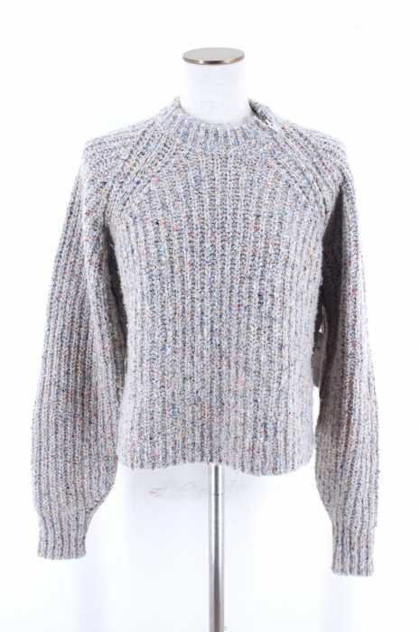 ISABEL MARANT ETOILE （イザベルマランエトワール） 16AW　ジップ付きシルク混ミックスニットトップス レディース トップス