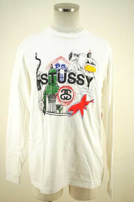 STUSSY (ステューシー) ハンドアートプリントロンT メンズ トップス
