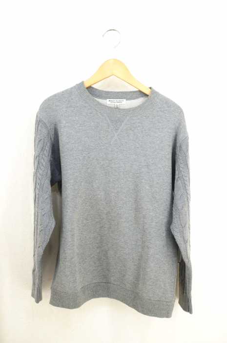 BEAUTY & YOUTH UNITED ARROWS (ビューティーアンドユースユナイテッドアローズ) スリーブニットプルオーバースウェット メンズ トップス