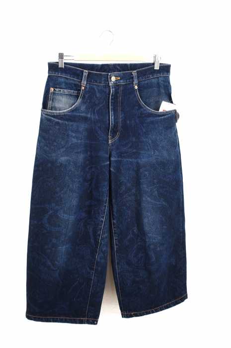 COMME des GARCONS HOMME HOMME（コムデギャルソンオムオム） AD2000 01SS 総柄転写プリント ワイドデニム メンズ パンツ
