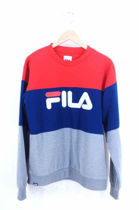 FILA GOLF(フィラ ゴルフ) ロゴデザインバイカラースウェット メンズ トップス