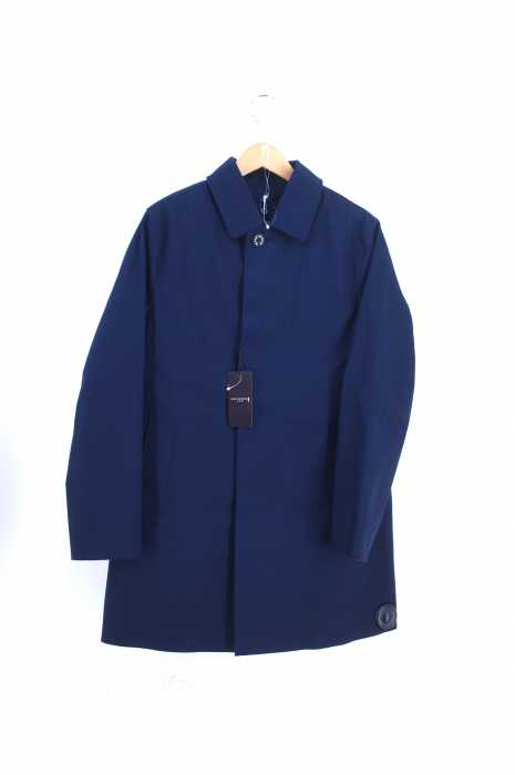 Mackintosh LONDON (マッキントッシュ ロンドン) ハウスチェック柄ウールライナー付き ゴム引きステンカラーコート メンズ アウター