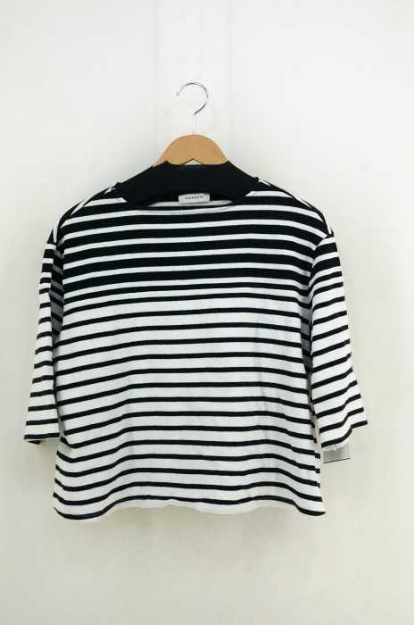 MAISON CHANTOISE（メゾンシャントワーズ） 7分袖ボートネックボーダーバスクシャツ レディース トップス