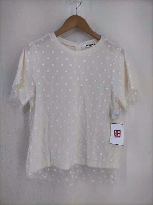 HERENCIA（ヘレンチア） ドット柄シースルーレイヤードTEE レディース トップス