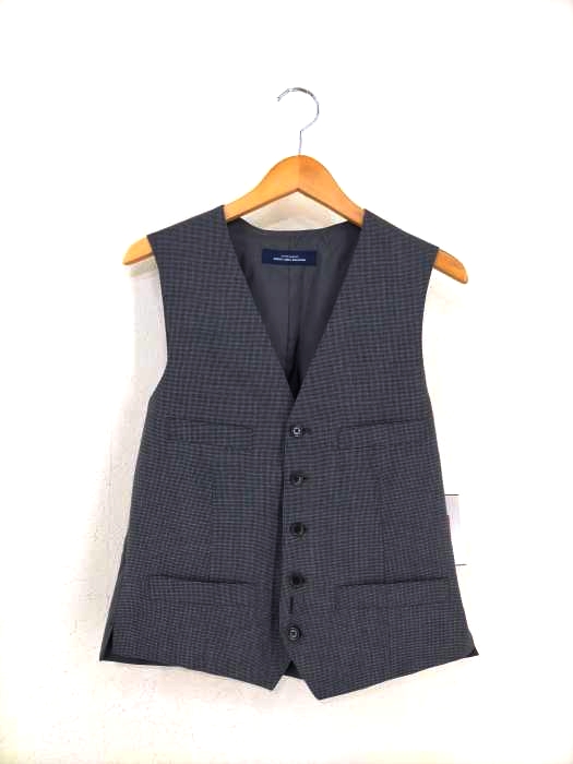 UNITED ARROWS green label relaxing（ユナイテッドアローズグリーンレーベルリラクシング） STRONA 千鳥 ハウンドトゥース 5ボタン ベスト メンズ トップス