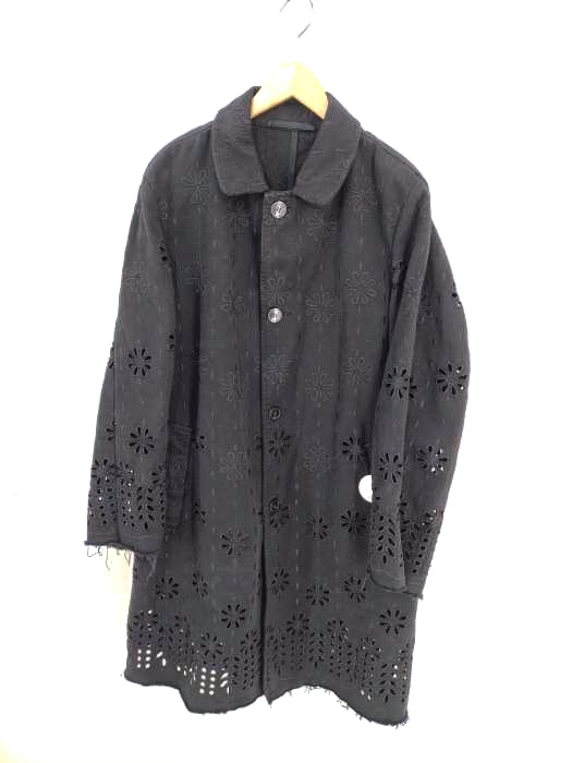 DRIES VAN NOTEN(ドリスヴァンノッテン) 18AW 総柄 レースステンカラーコート メンズ アウター