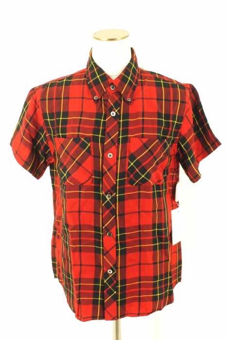 JUNYA WATANABE COMME des GARCONS MAN （ジュンヤワタナベコムデギャルソンマン） AD2003　チェック柄半袖ボタンダウンシャツ レディース トップス