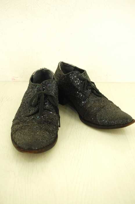 tricot COMME des GARCONS （トリココムデギャルソン） ラメ装飾スポッテッドトゥシューズ レディース シューズ