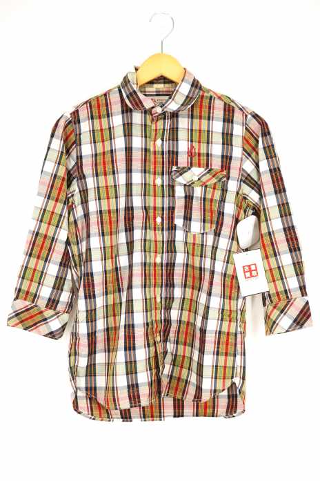 HYSTERIC GLAMOUR (ヒステリックグラマー) ラウンドカラーチェックシャツ メンズ トップス