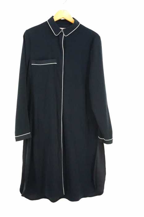 ZARA TRF （ザラティーアールエフ） サテンパイピングシャツワンピース レディース ワンピース