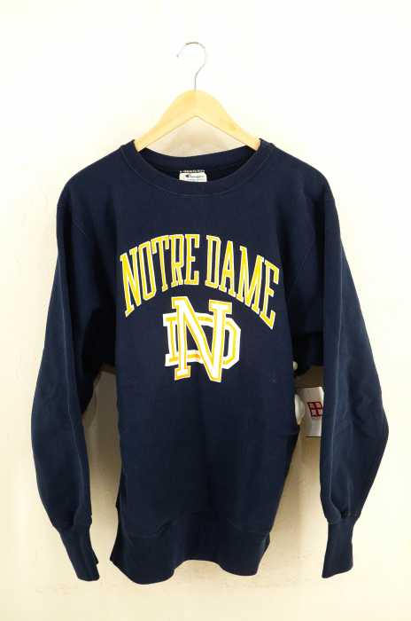 Champion （チャンピオン） 80s REVERSE WEAVE トリコタグ NORTH DAME 染み込みプリントスウェット メンズ トップス
