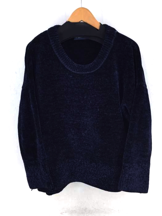 ZARA KNIT（ザラニット） クルーネックベロアニット レディース トップス