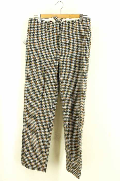 Harris Tweed × BEAMS BOY (ハリスツイード × ビームスボーイ) 千鳥格子チェック シンチバック レディース パンツ