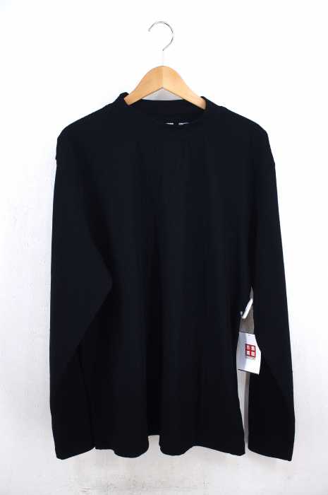 USED古着 (ユーズドフルギ) ポリハイネックストライプL/S TEE メンズ トップス
