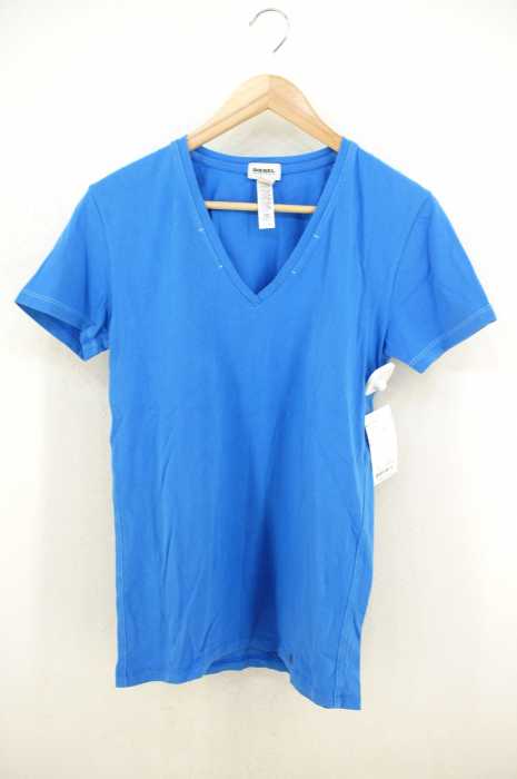 DIESEL (ディーゼル) ロゴバックプリントVネックTシャツ レディース トップス