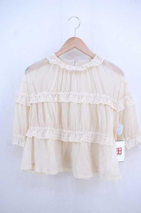 Ray BEAMS （レイビームス） コットン チュール レース プルオーバー レディース トップス