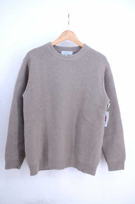 B:MING LIFE STORE by BEAMS (ビーミングライフストアバイビームス) 18AW パール編みダイヤモンドクルーネックニット メンズ トップス