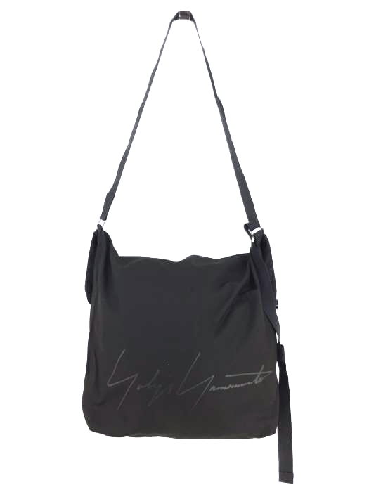 Yohji Yamamoto（ヨウジヤマモト） シグネチャーロゴ キャンバスショルダーバッグ メンズ バッグ