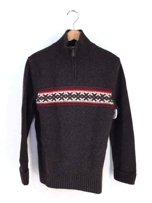 J.CREW（ジェイクルー） ハーフジップ ノルディック柄 ハイネックニット メンズ トップス
