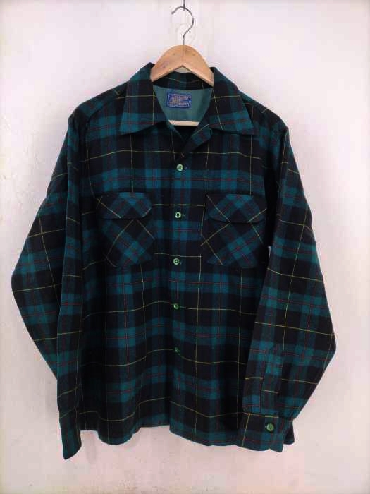 PENDLETON(ペンドルトン) 50S フラップポケット ループボタン チェックウールネルシャツ メンズ トップス