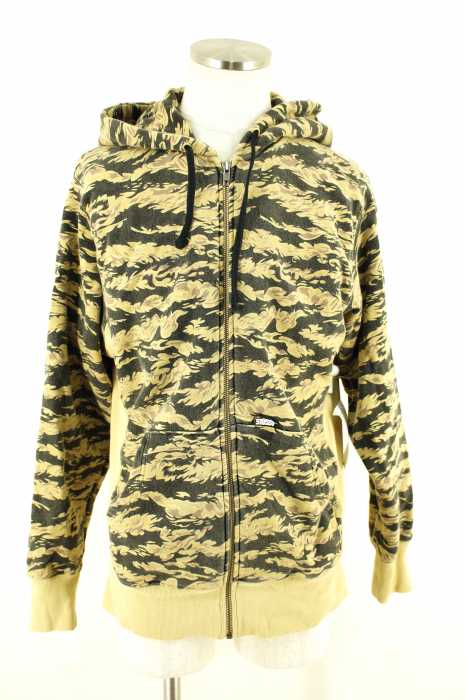 STUSSY （ステューシー） 総柄ジップパーカー メンズ トップス