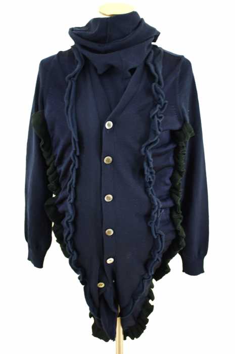 JUNYA WATANABE COMME des GARCONS (ジュンヤワタナベコムデギャルソン) AD2011 ウールフリルデザインアンサンブルカーディガン レディース トップス