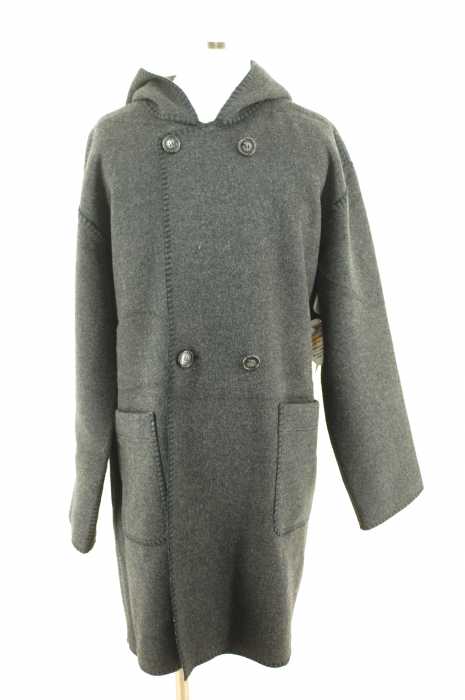 Used ブランド不明 ウールフーデッドダブルブレストコート メンズ アウター ブランド古着買取販売バズストア