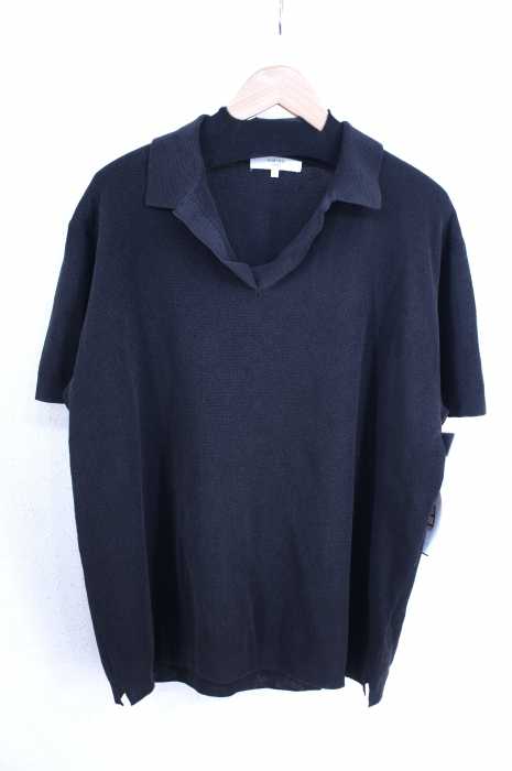 B:MING LIFE STORE by BEAMS (ビーミングライフストアバイビームス) 19SS 和紙 リブニット スキッパー ポロシャツ メンズ トップス