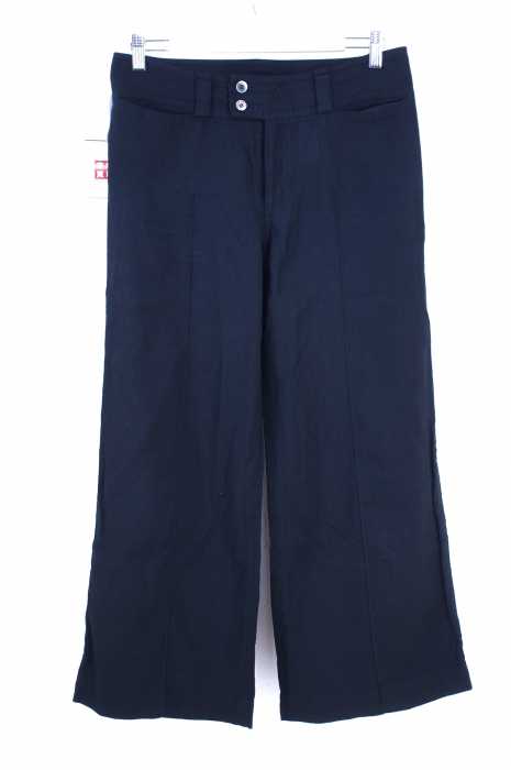 tricot COMME des GARCONS （トリココムデギャルソン） AD2002 02AW センターステッチ ハイウエストリネンワイドパンツ レディース パンツ